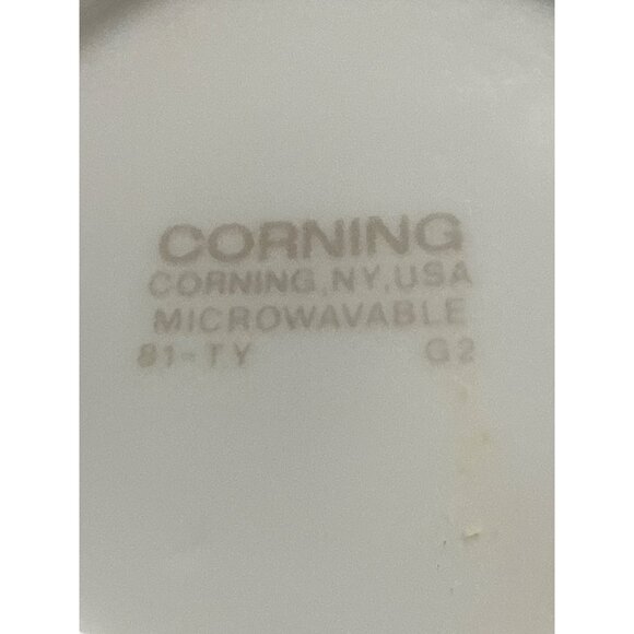 Corning Shadow Iris Pattern Sugar Bowl With Lid Made in USA White Purple Floral - Picture 4 of 6